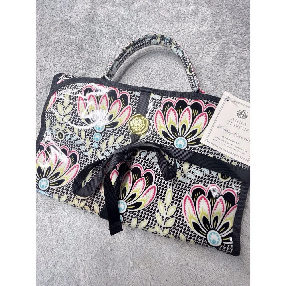Anna Griffin Eleanor Lotus Hanging Organizer‎ Toiletry Travel Bag FG2511 Floral